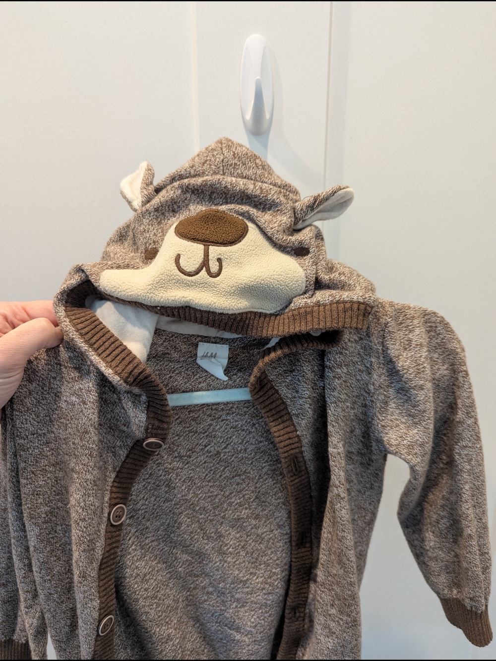 H&M Brown Bear Hooded Sweater